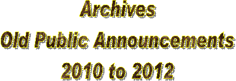 Archives
Old Public Announcements
2008